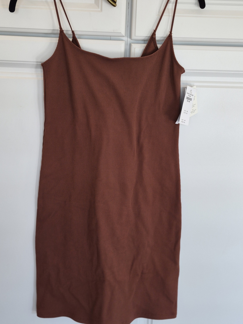 NWT Abercrombie & Fitch Brown Ribbed Slip Dress - Soft A &F Collection Medium